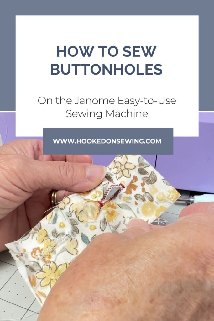 buttonhole made with Janome Easy-to-Use Sewing Machine