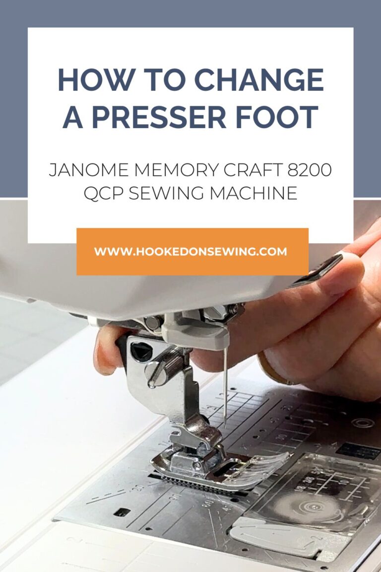How to Change the Presser Foot on the Janome 8200 QCP Sewing Machine ...