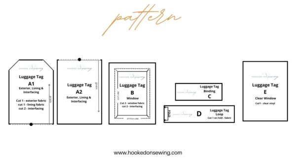 Luggage Pattern How to Sew Fabric Luggage Tags - Hooked on Sewing