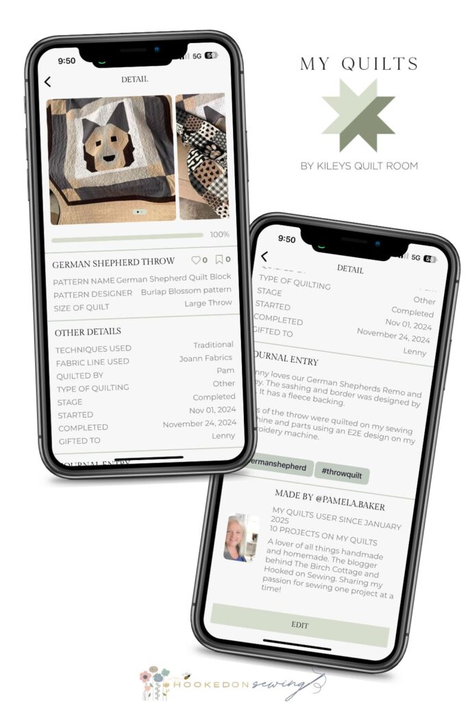 My Quilts app on phones