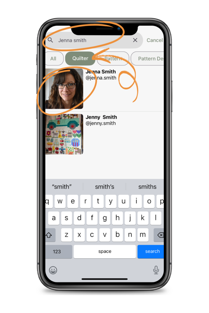 My Quilts app on phone