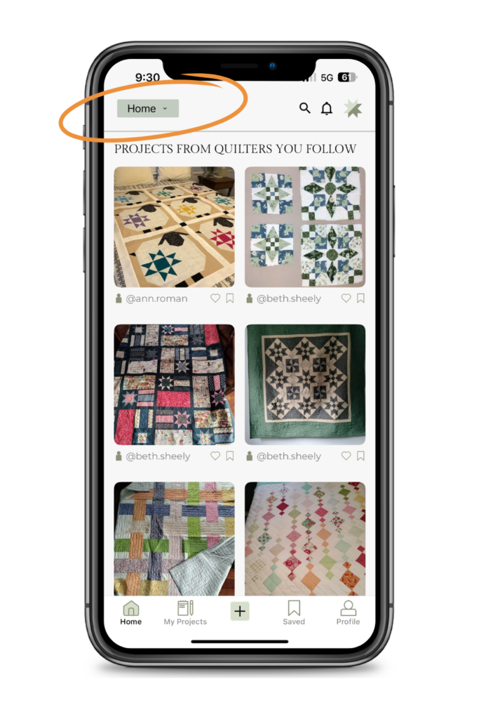 My Quilts app on phone