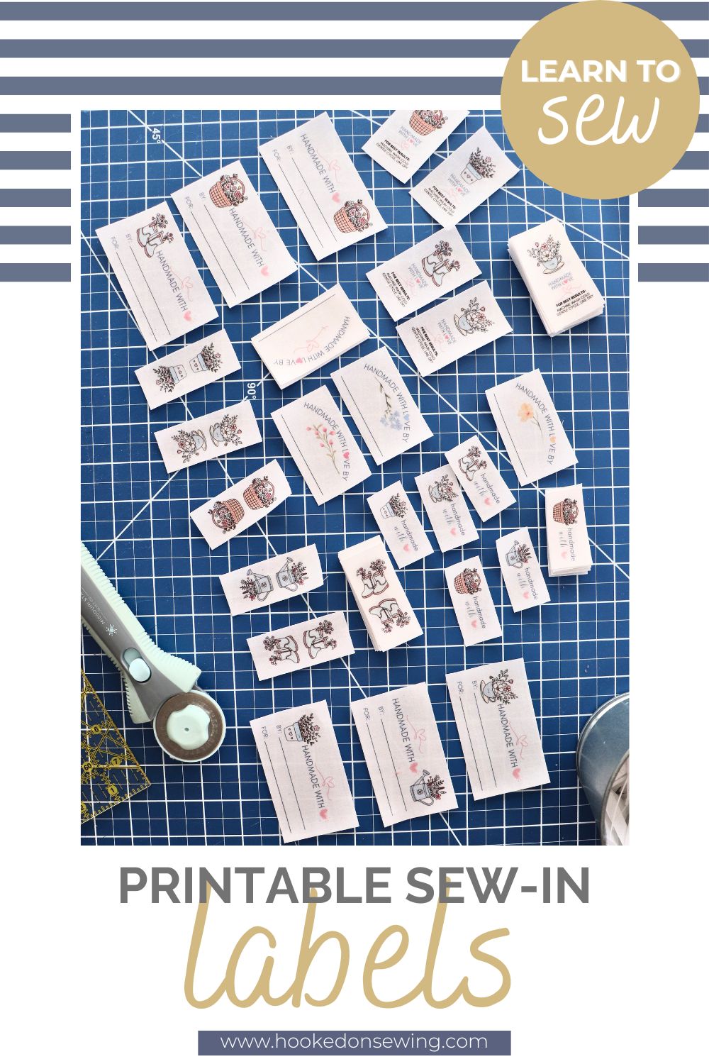 Printable Sew-In Labels for Handmade Items - Hooked on Sewing