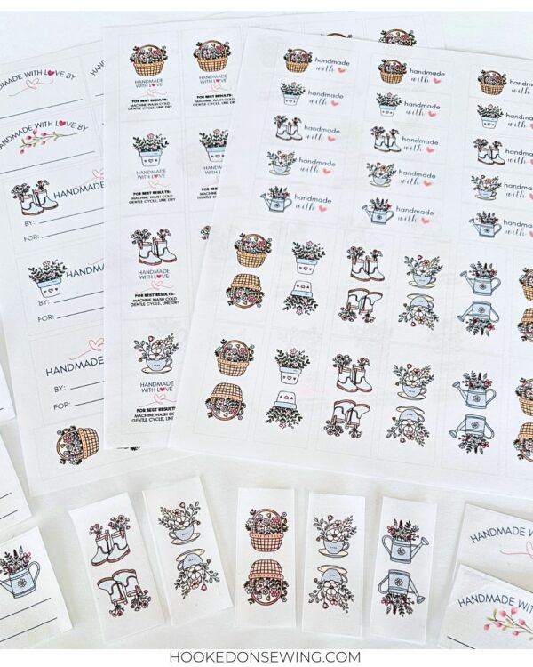 Sewing Project Labels Printable Sew-In Labels for Handmade Items - Hooked on Sewing