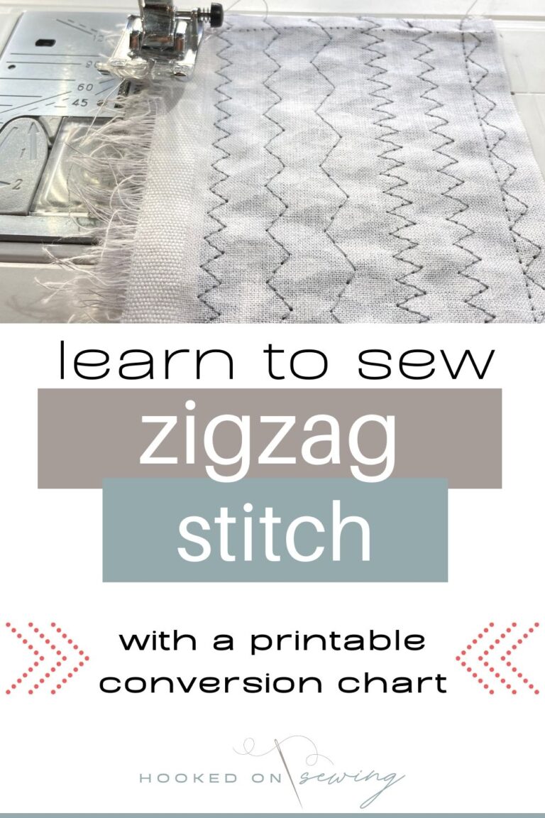How to Sew a Zigzag Stitch - Hooked on Sewing